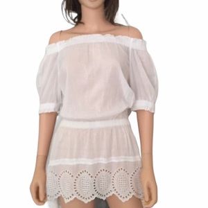 NWOT Michael Kors white light cotton blouse
